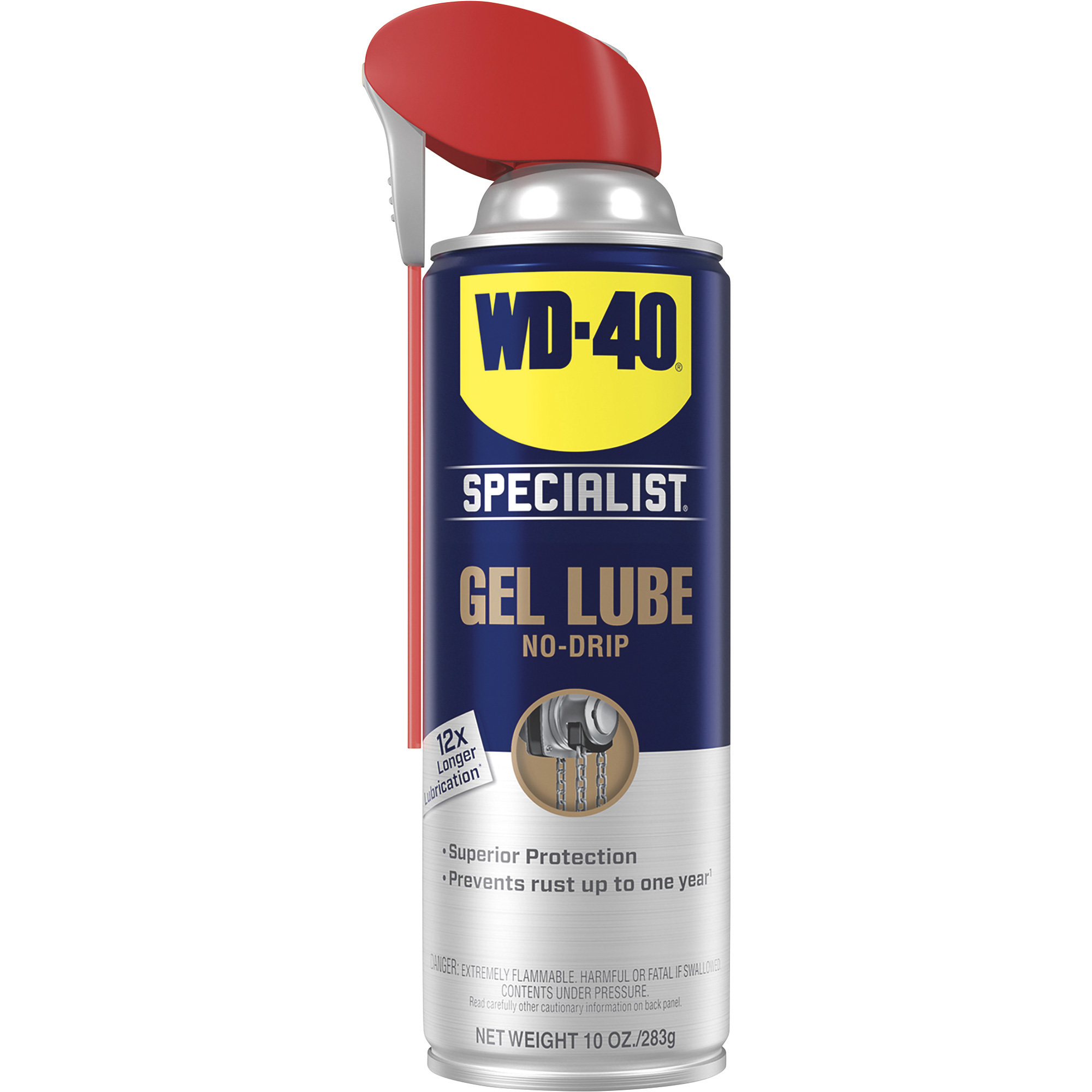 WD-40 Specialist Spray & Stay Gel Lubricant, 10-Oz., With Smart Straw, Model# 300103